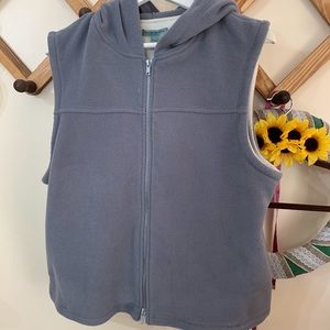 Marsh Landing Fleece Hoodie  Gray Vest Large